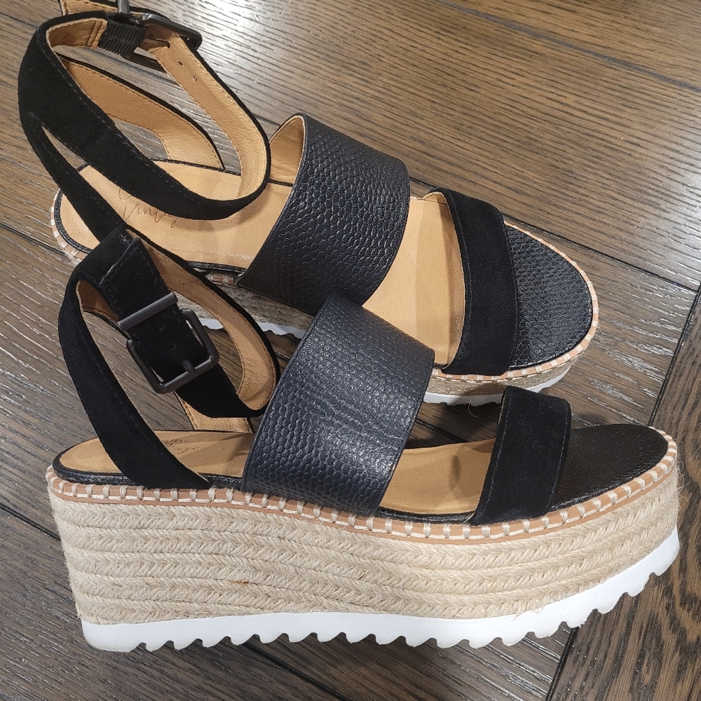 PLEANNE ESPADRILLE WEDGE SANDAL 8.5 M